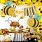 4-Piece Bee Balloon Set – 31-Inch Foil Balloons for Birthday Parties & Baby Showers (Yellow)